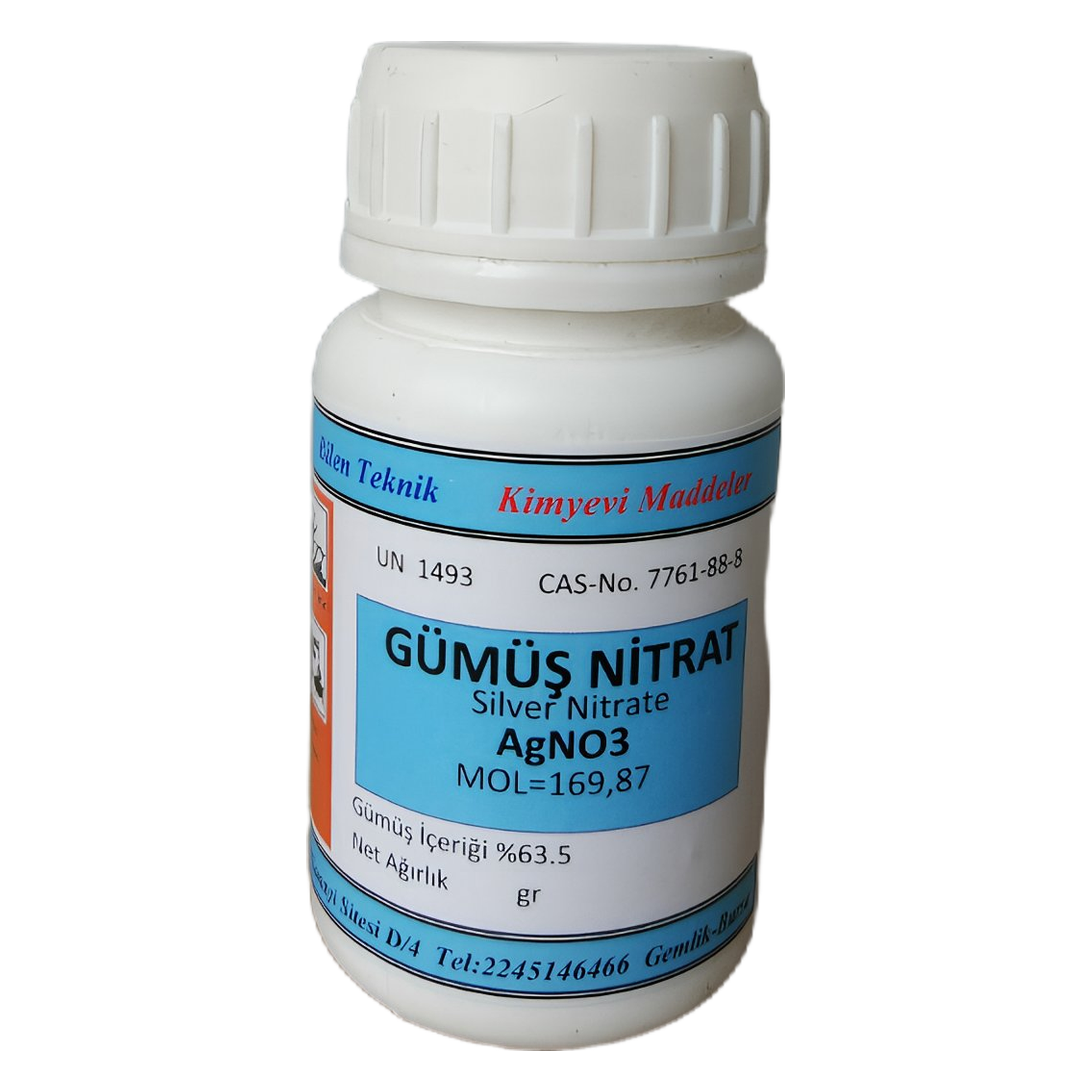 Gümüş Nitrat Kristal 100 Gr Saf %99,9 Agno3