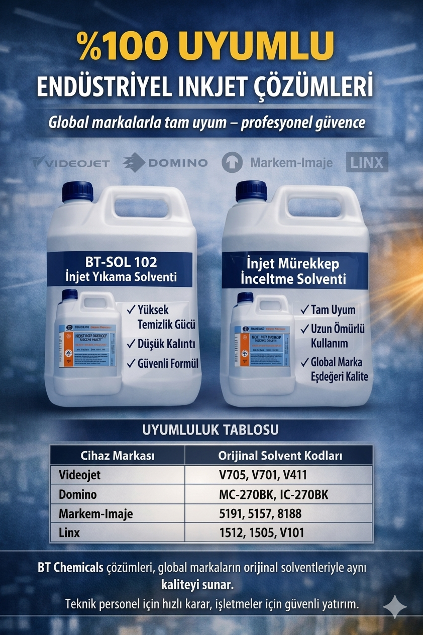 ENDÜSTRİYEL INK JET YAZICI YIKAMA VE KAPAK SİLME SOLVENTİ 5 litre - Görsel 2